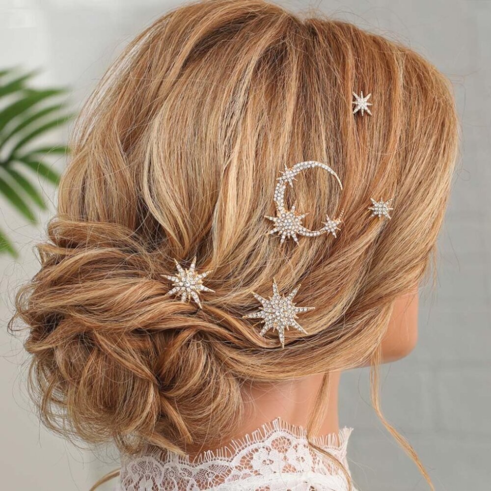 Elegant Silver Hair Accessories Set